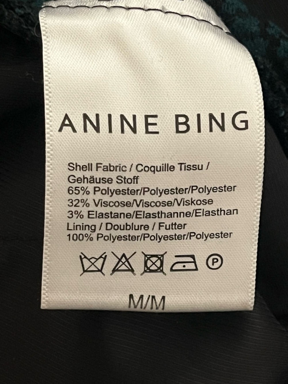 Anine Bing Cindy Bootcut/Kick Flare Check Plaid Green Black Yellow Pants S-M - Picture 9 of 9